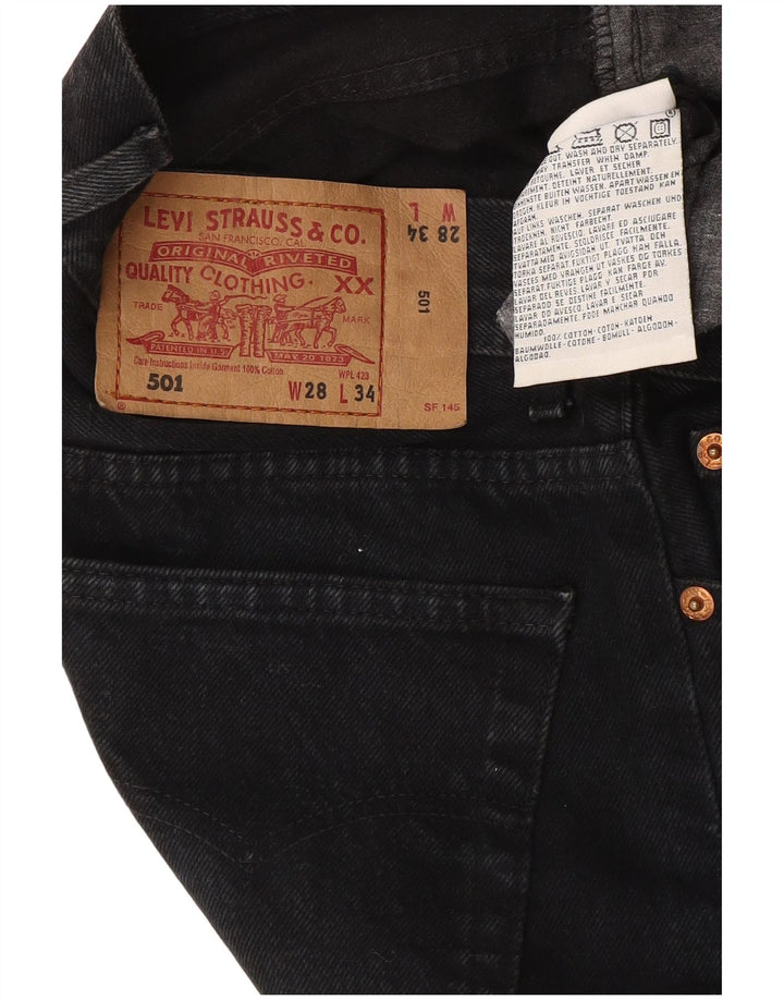 Мужские прямые джинсы Levi's 501 W28 L30 темно-синие, хлопок