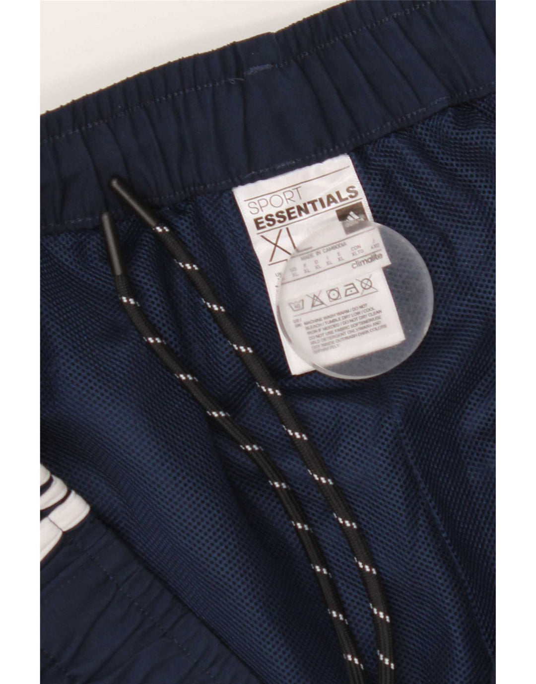 Мужские спортивные шорты Adidas Climalite XL темно-синие из полиэстера