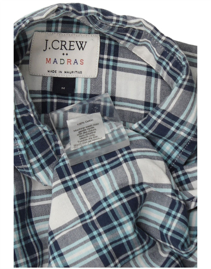 Мужская фланелевая рубашка J. Crew, хлопковая синяя клетка среднего размера