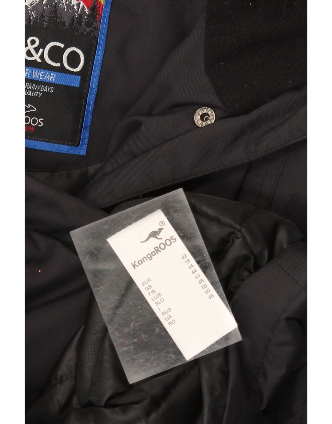 Женская ветровка с капюшоном Kangaroos UK 16, большая черная