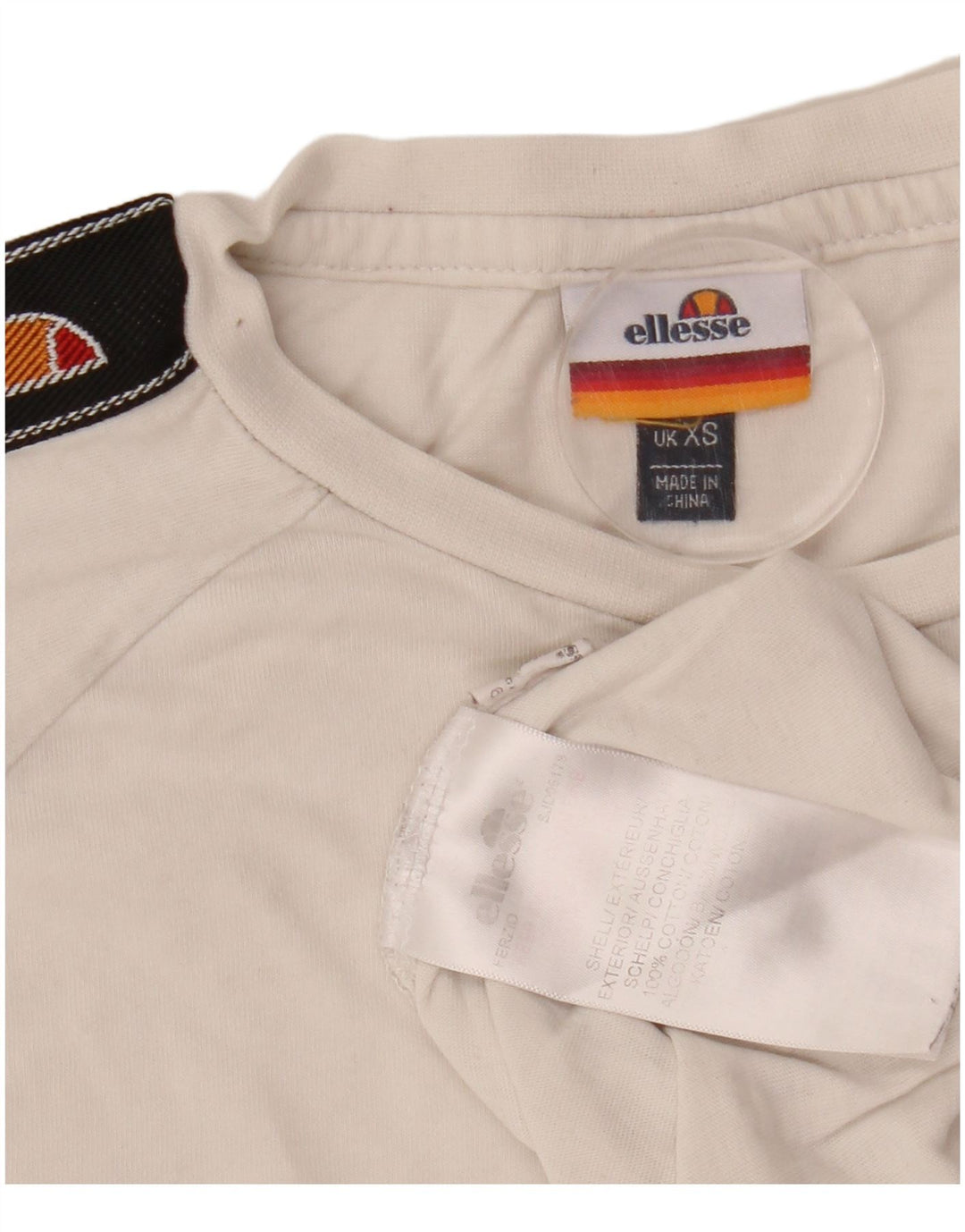 ELLESSE Мужская футболка с рисунком Топ XS Белый хлопок