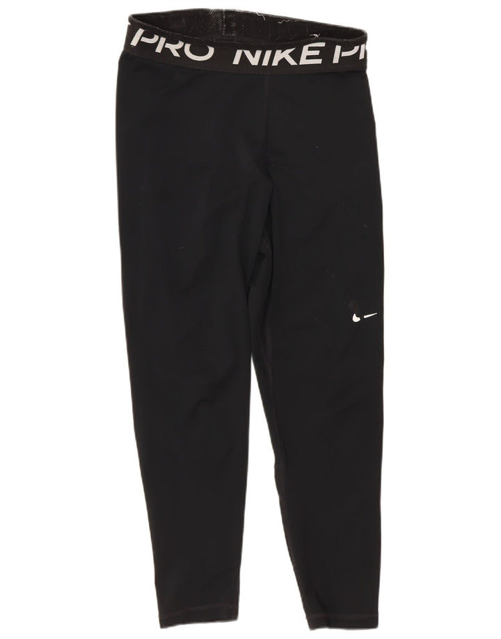 Женские леггинсы-капри с рисунком Nike UK 8, маленькие черные