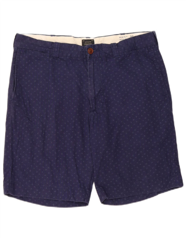 Мужские шорты чинос J. CREW Stanton W32, средний темно-синий пятнистый хлопок