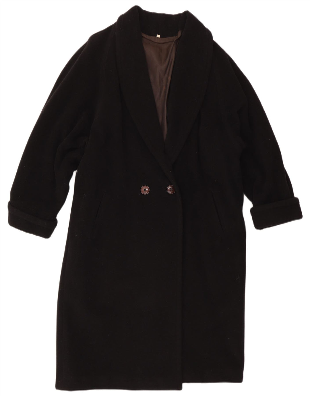 Винтажное женское двубортное пальто IT 48 XL, черное
