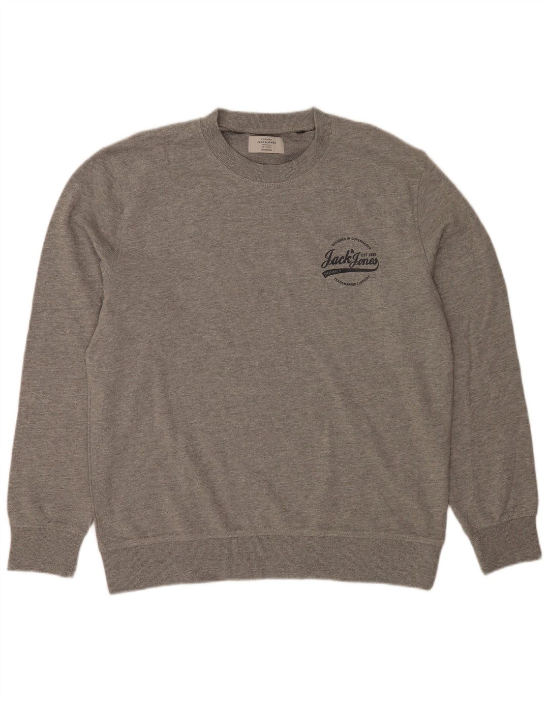 Мужской свитшот Jack & Jones XL, серый хлопок