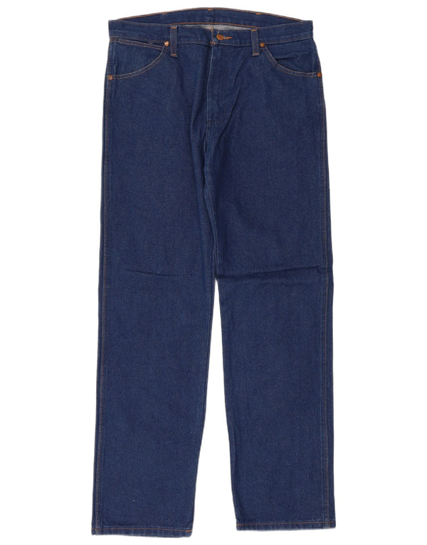 Мужские обычные прямые джинсы Wrangler W33 L32, синий хлопок