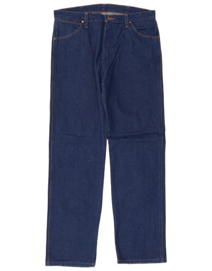 Мужские обычные прямые джинсы Wrangler W33 L32, синий хлопок