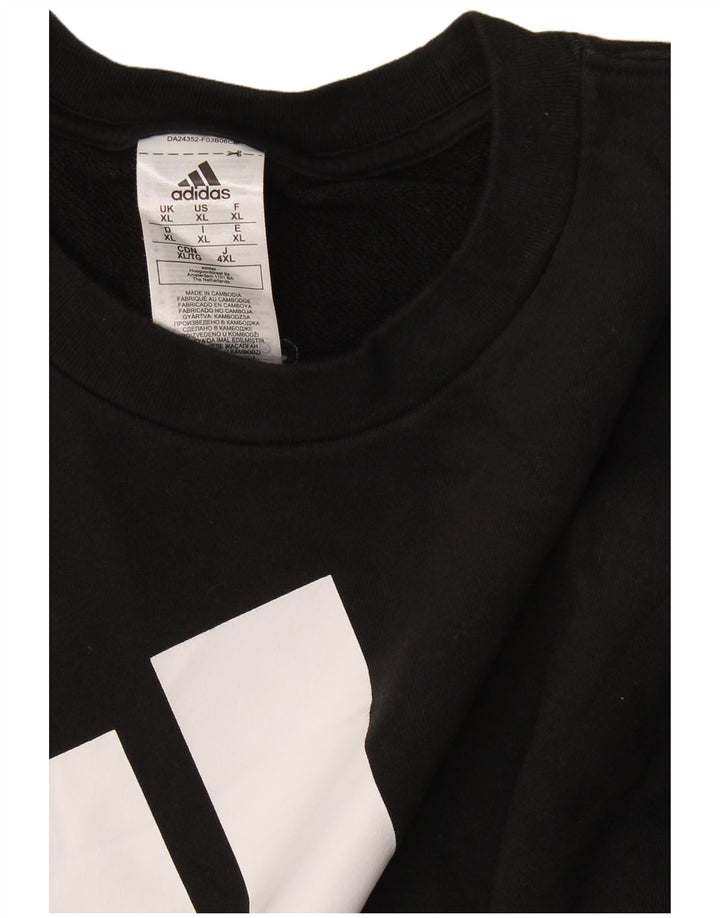 Мужской свитер с рисунком Adidas Jumper XL, черный хлопок