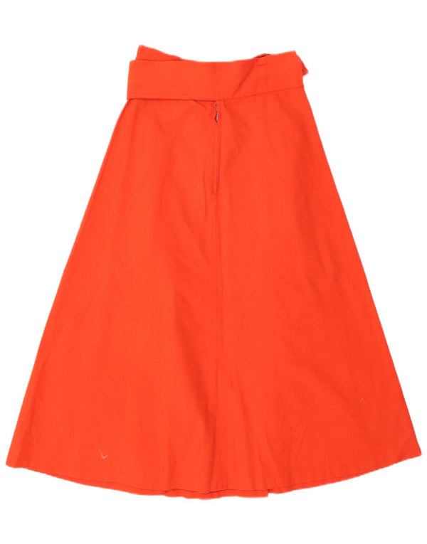 ВИНТАЖНАЯ женская юбка-трапеция с завышенной талией IT 42 Medium W28 Красная