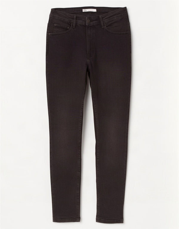 Мужские джинсы скинни Zara EU 42, большие W32 L30, черный хлопок