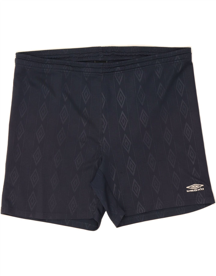 UMBRO Mens Graphic Swimming Shorts XL Navy Blue Argyle/Diamond Vintage Umbro and Second-Hand Umbro from Messina Hembry 