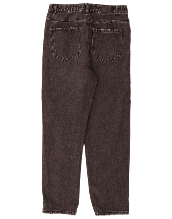 Zara Прямые потертые джинсы для мальчиков 13-14 лет W28 L26 Серый хлопок