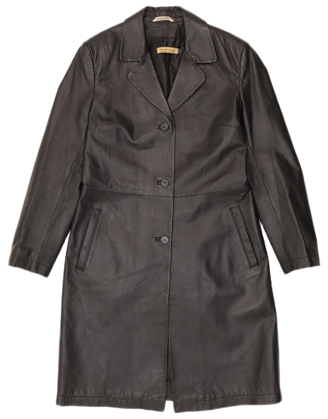Privilegi Женское кожаное пальто IT 42 Medium Black Leather