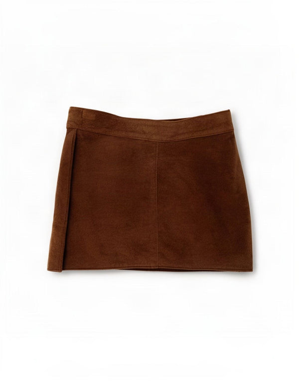 Женская замшевая мини-юбка Zara IT 44 Medium W25 Коричневая