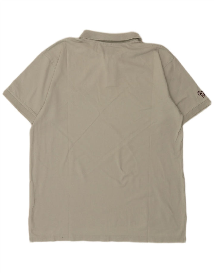 Мужская рубашка-поло с рисунком Umbro, большая серая хлопковая ткань