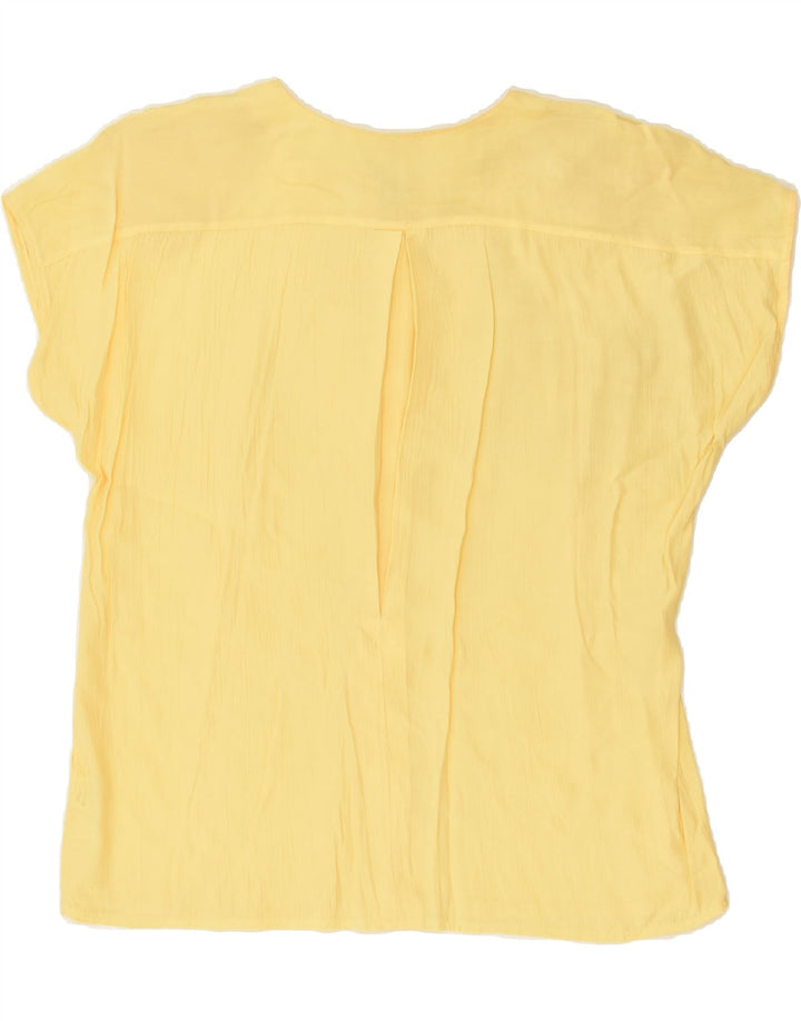 TRU Womens Short Sleeve Shirt Blouse IT 42 Medium Yellow | Vintage Tru | Thrift | Second-Hand Tru | Used Clothing | Messina Hembry 