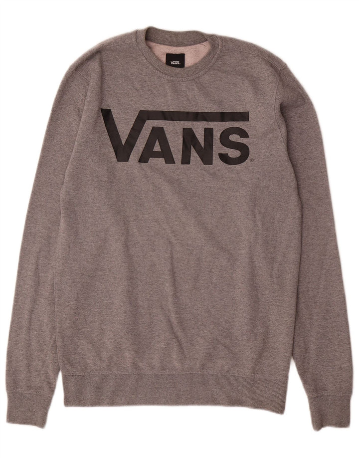 Мужской свитшот с рисунком Vans XS, серый хлопок