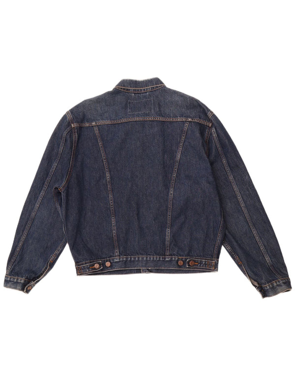 Мужская джинсовая куртка WRANGLER UK 40, большая, темно-синяя, хлопок