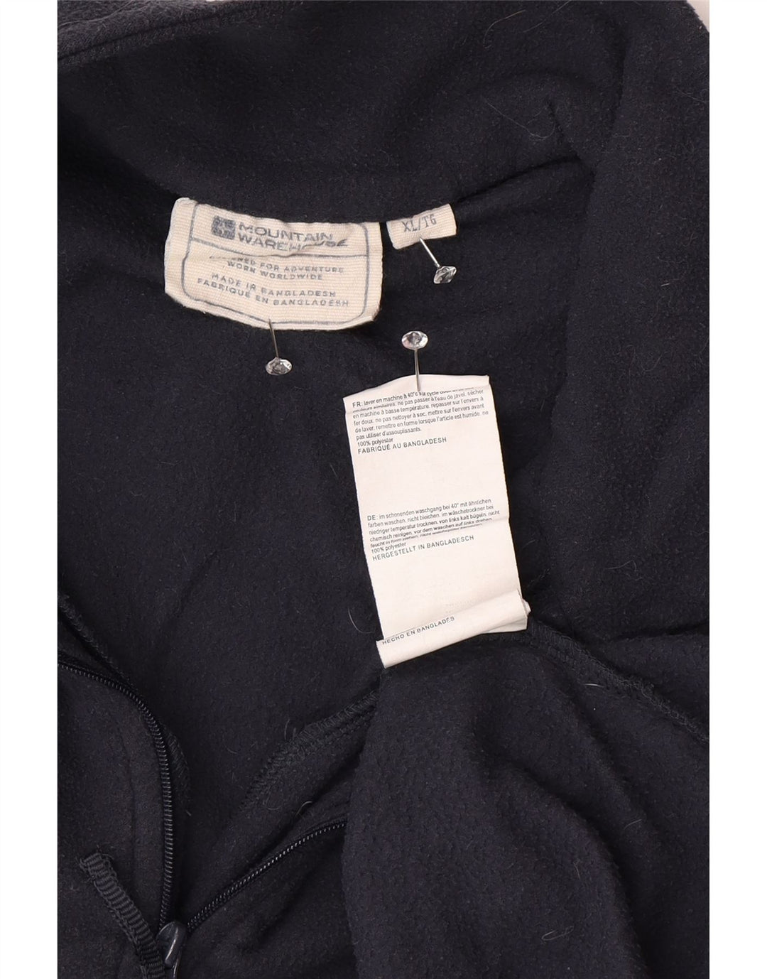 MOUNTAIN WAREHOUSE Мужской флисовый джемпер с воротником на молнии XL, темно-синий, полиэстер
