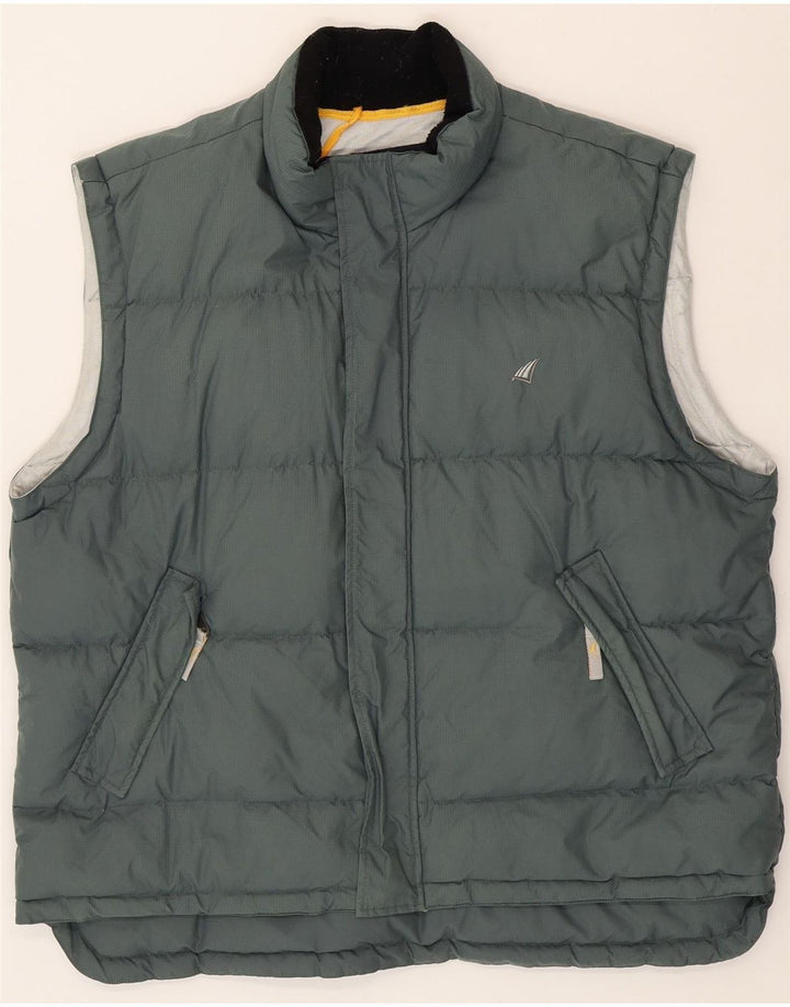 MERIT CUP Mens Padded Gilet UK 42 XL Green Vintage Merit Cup and Second-Hand Merit Cup from Messina Hembry 