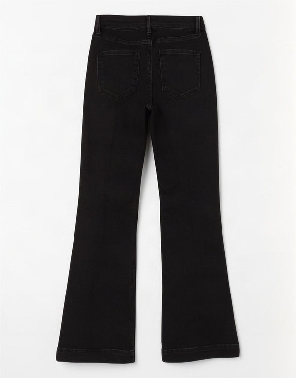Женские расклешенные джинсы Marks & Spencer UK 8, маленькие W26 L31, черные