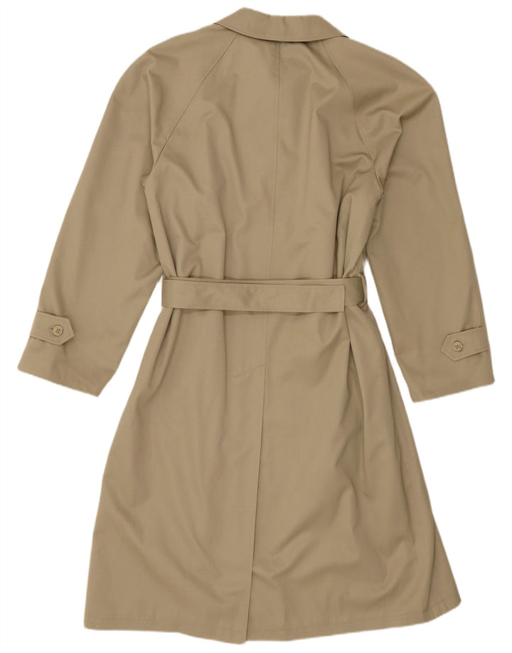 Винтажный мужской тренч IT 46, маленький, бежевый, полиэстер