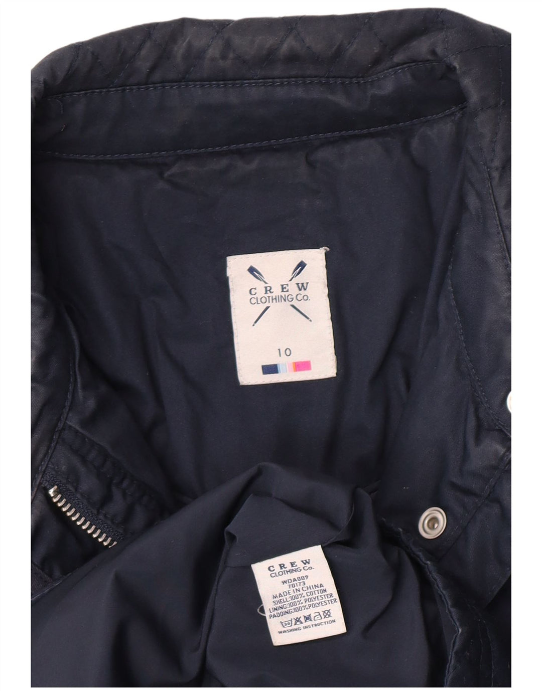 Crew Clothing Женская стеганая куртка стандартного кроя UK 10, маленькая темно-синяя