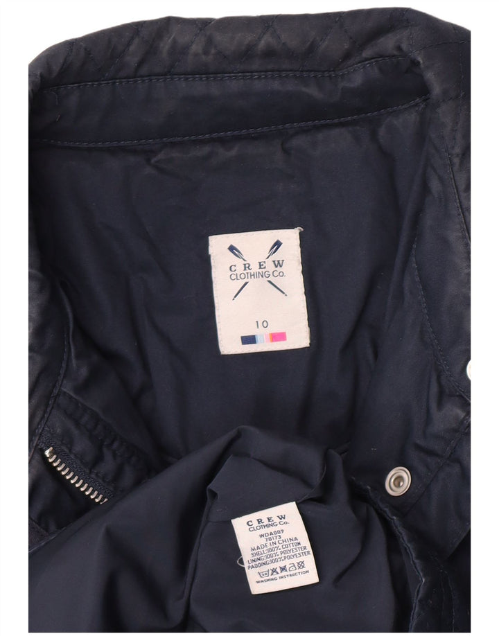 Crew Clothing Женская стеганая куртка стандартного кроя UK 10, маленькая темно-синяя