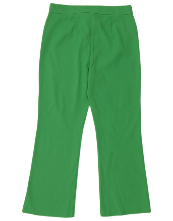 Женские повседневные брюки с высокой талией Zara Bootcut, большие размеры, W30 L26, зеленый хлопок