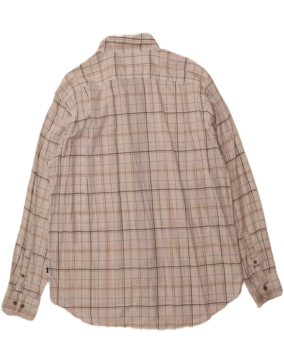 NAUTICA Mens Slim Fit Shirt XL White Check Cotton