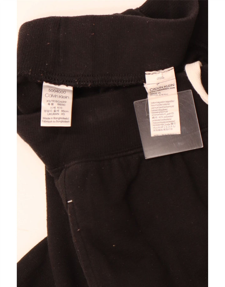 CALVIN KLEIN Женский спортивный костюм с рисунком Брюки для бега UK 6 XS Черный