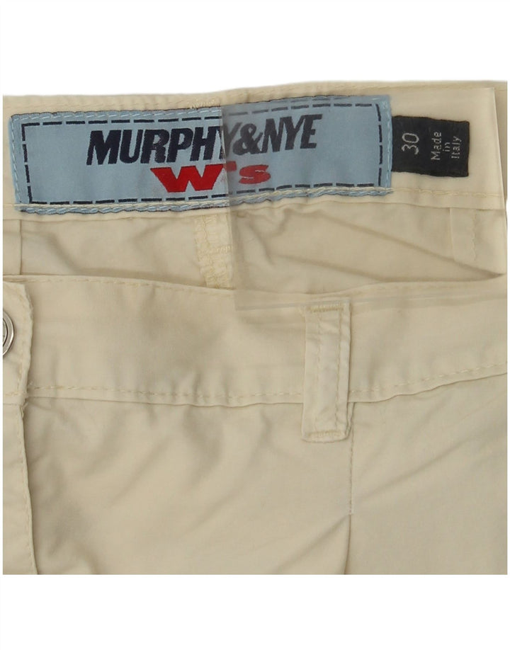 Женские шорты чинос Murphy & Nye с пряжкой W30, средний, бежевый, хлопок