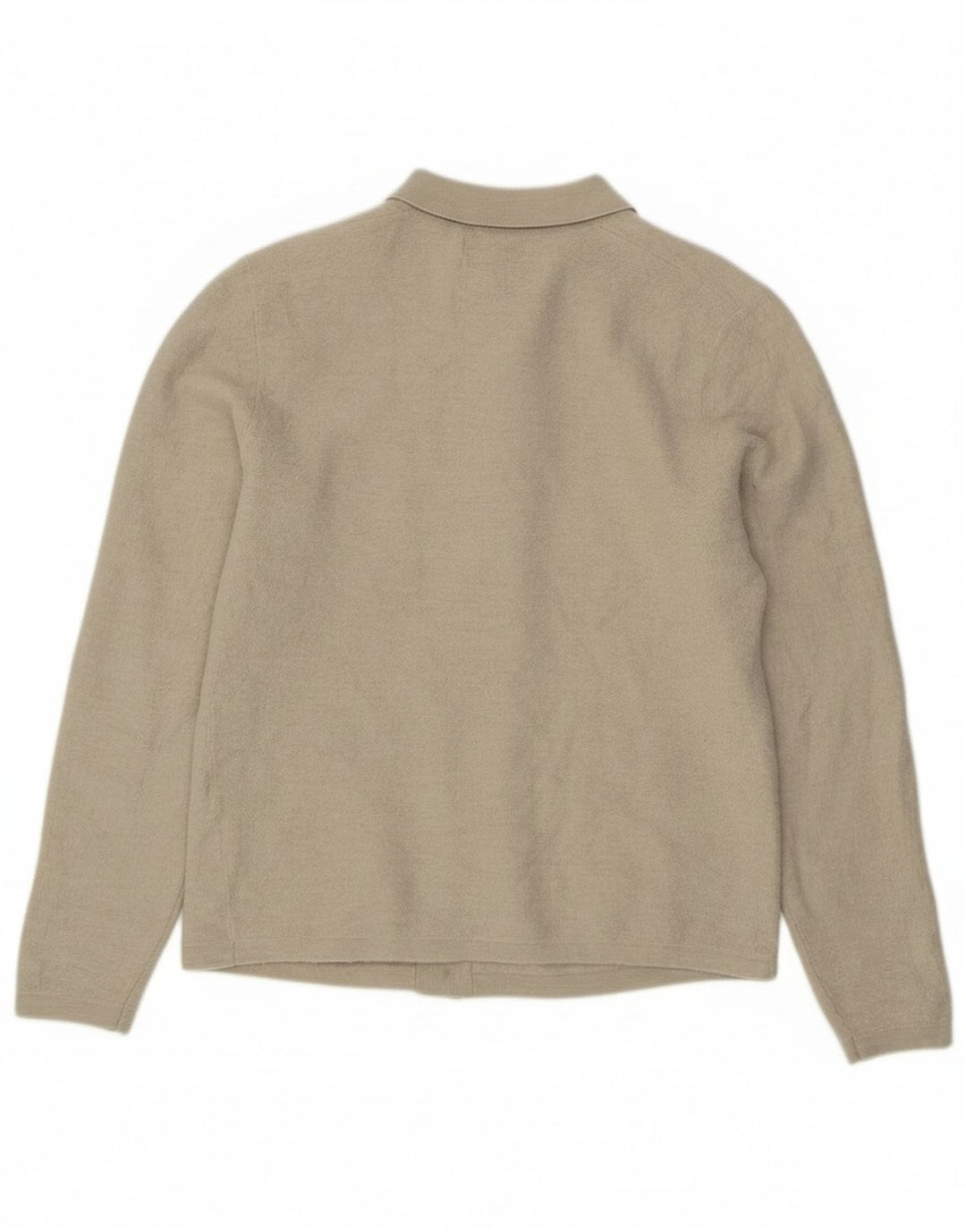 Мужской кардиган Marks & Spencer с автографом, средний бежевый из мериносовой шерсти