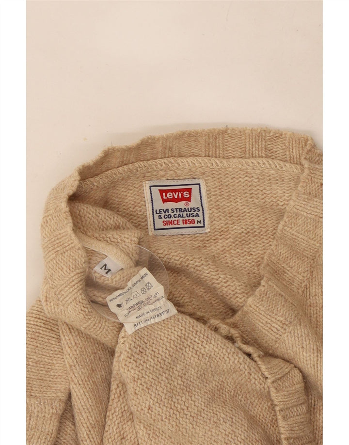 Мужской джемпер с v-образным вырезом Levi's, средний бежевый шерстяной свитер