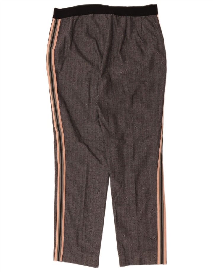 Женские костюмные брюки Marks & Spencer UK 12 Medium W30 L26 Серые с узором «елочка»