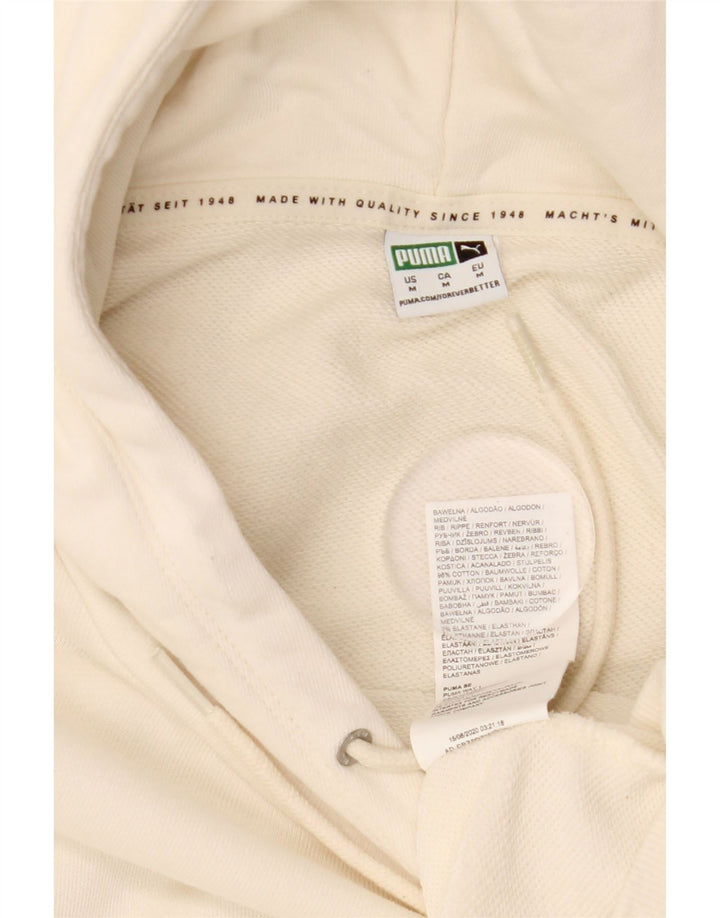 Женский джемпер с капюшоном PUMA Oversized UK 14, средний белый хлопок