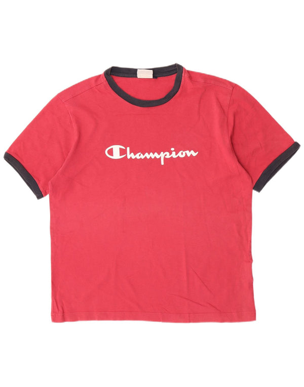 Мужская футболка с рисунком Champion, большой красный хлопок