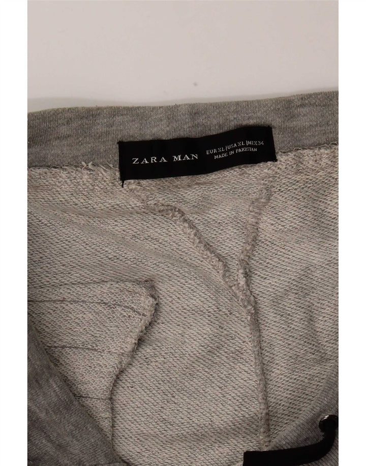 Мужские спортивные брюки Zara, джоггеры XL, серый хлопок