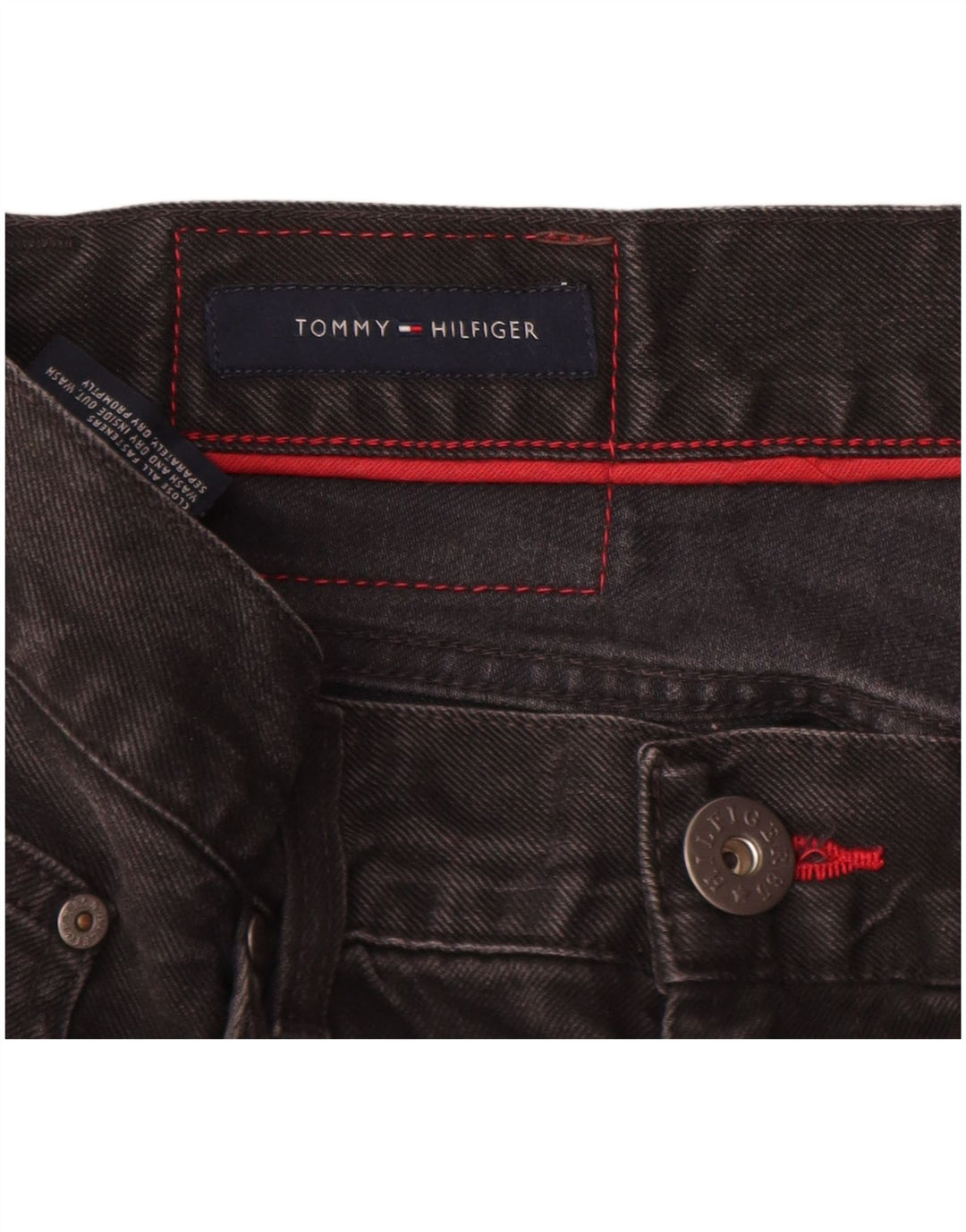 Мужские прямые джинсы Tommy Hilfiger Madison W36 L34, черный хлопок