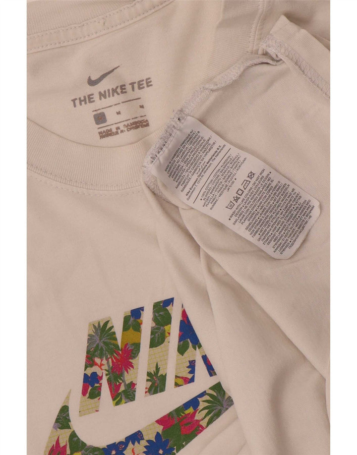 Мужская футболка с рисунком Nike, средний белый хлопок, белый цвет