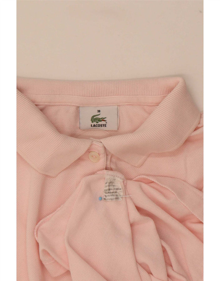 Женская рубашка поло Lacoste, размер 38, средний розовый хлопок, размер 38