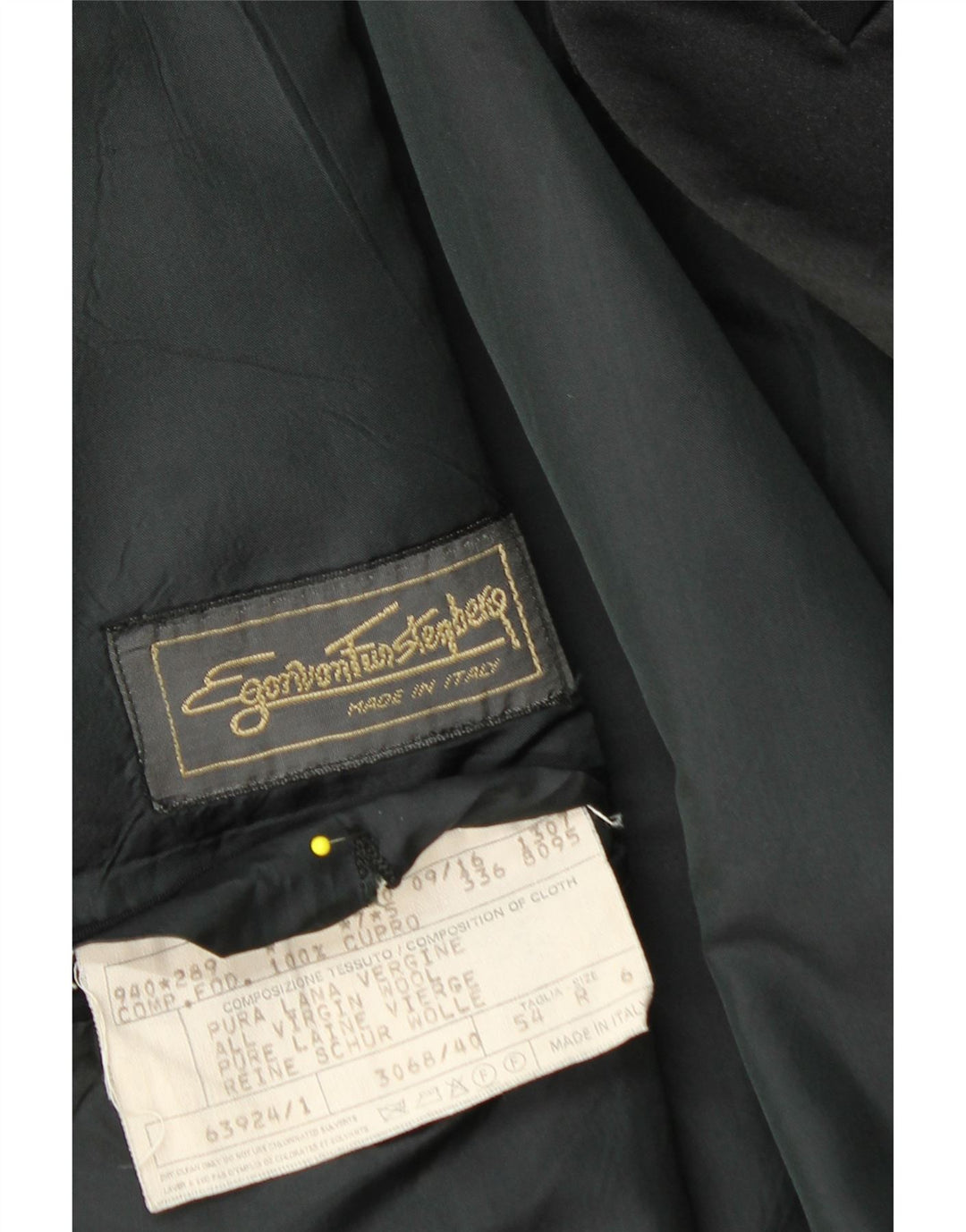 Мужские туфли Egon Von Furstenberg UK 40, большие W32 L32, черные из натуральной шерсти