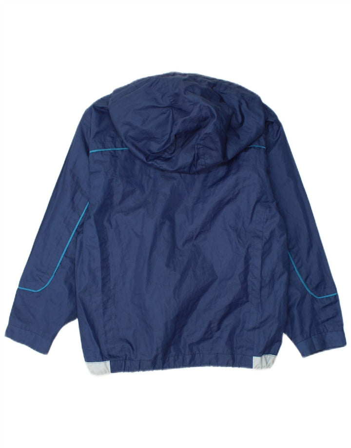 BRUGI Boys Hooded Windbreaker Jacket 9-10 Years 2XL Navy Blue Polyamide