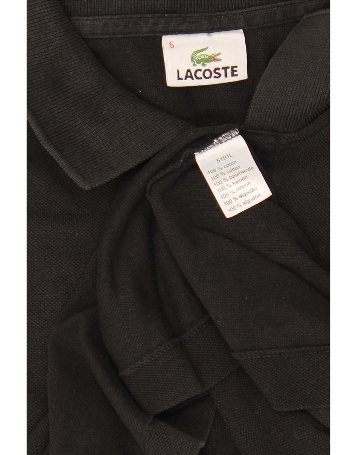 Мужская рубашка-поло Lacoste, размер 5, большая, черная, хлопок