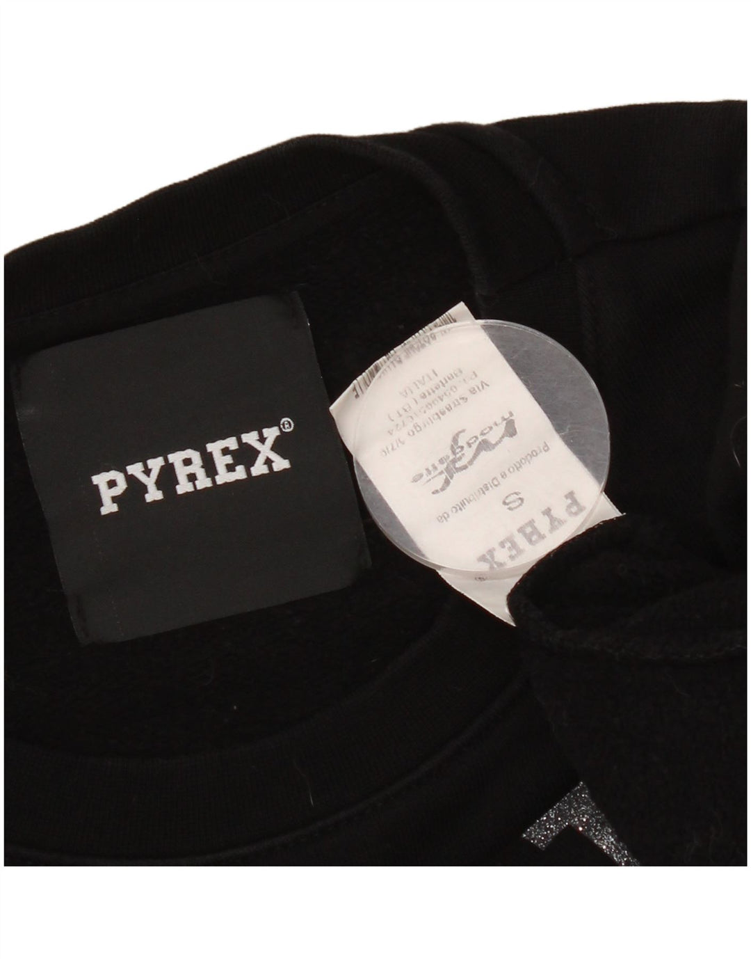 Женский свитер большого размера с рисунком Pyrex, маленький черный хлопковый джемпер, Великобритания, 10 шт.