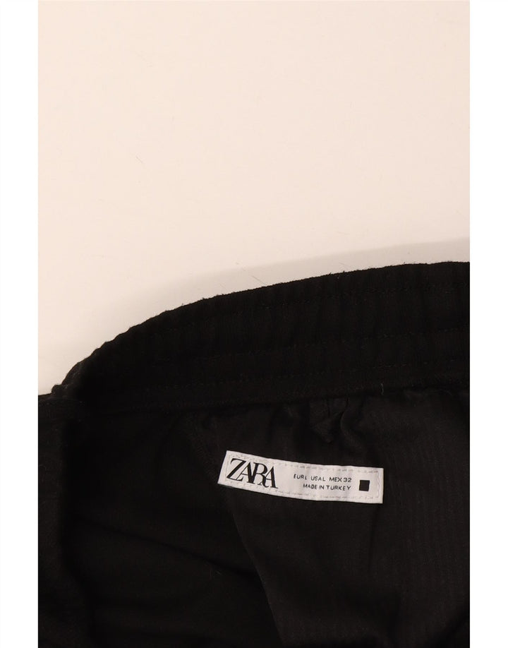 Женские зауженные брюки чинос Zara UK 16, большие W32 L27, черные
