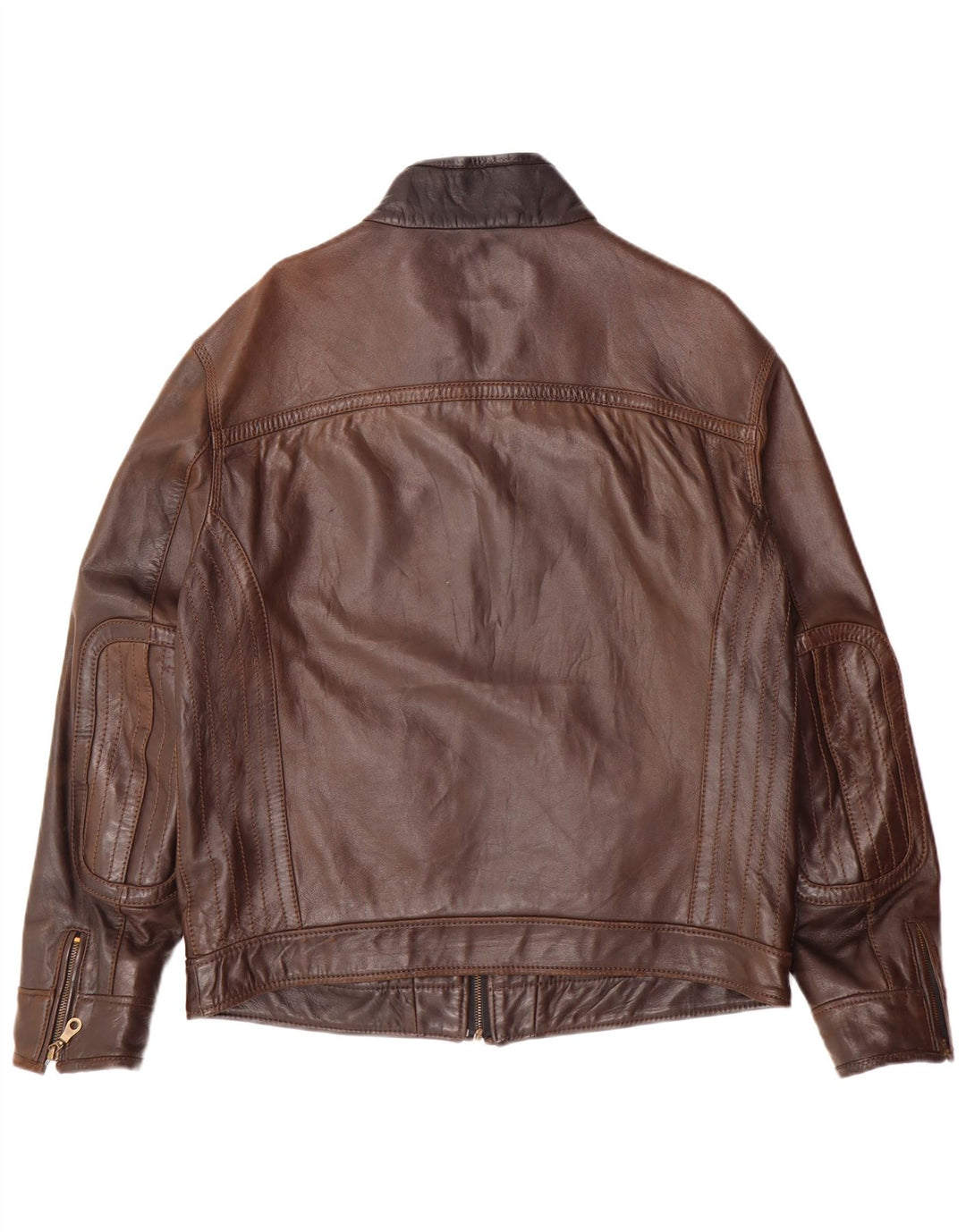Мужская кожаная куртка VINTAGE UK 38 средний коричневый