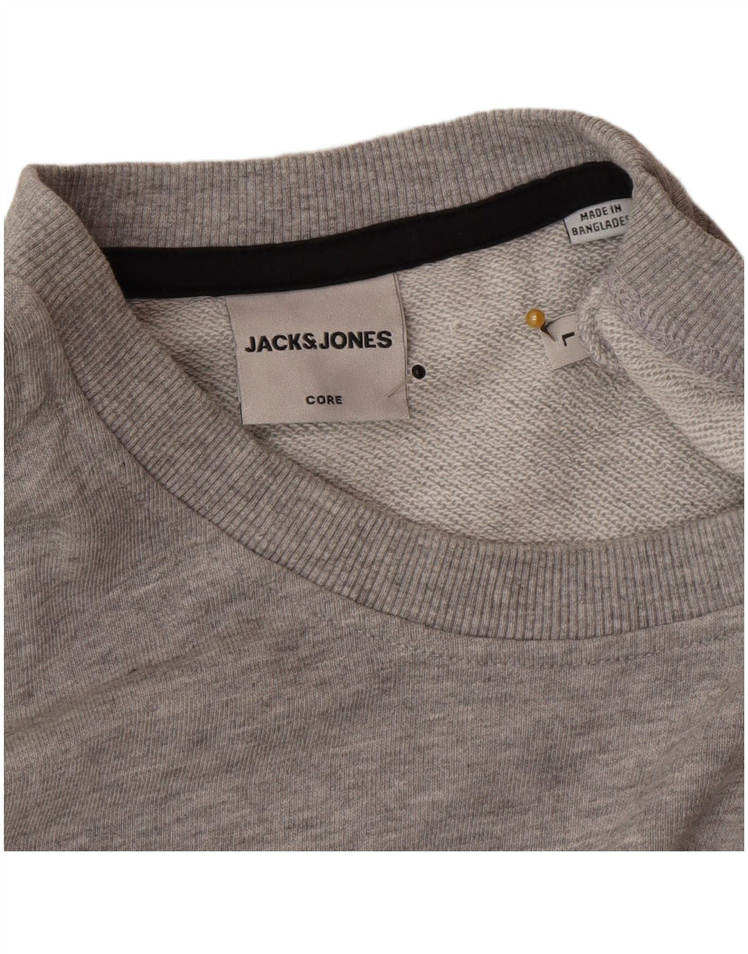 Мужской свитер Jack & Jones, большой серый хлопковый джемпер в крапинку