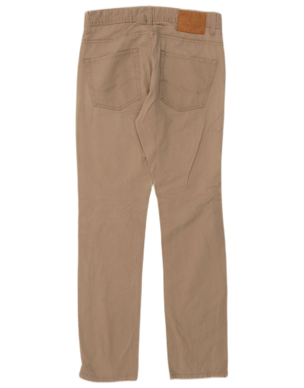 Брюки мужские повседневные узкие Jack & Jones W30 L30 бежевые