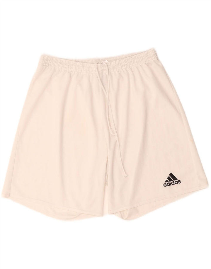 Мужские спортивные шорты Adidas Climalite, большой белый полиэстер